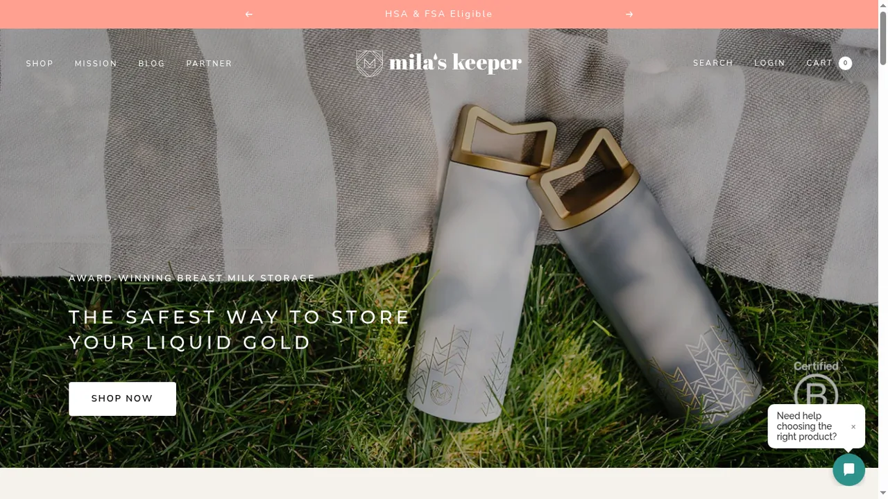 MilasKeeper.com storefront